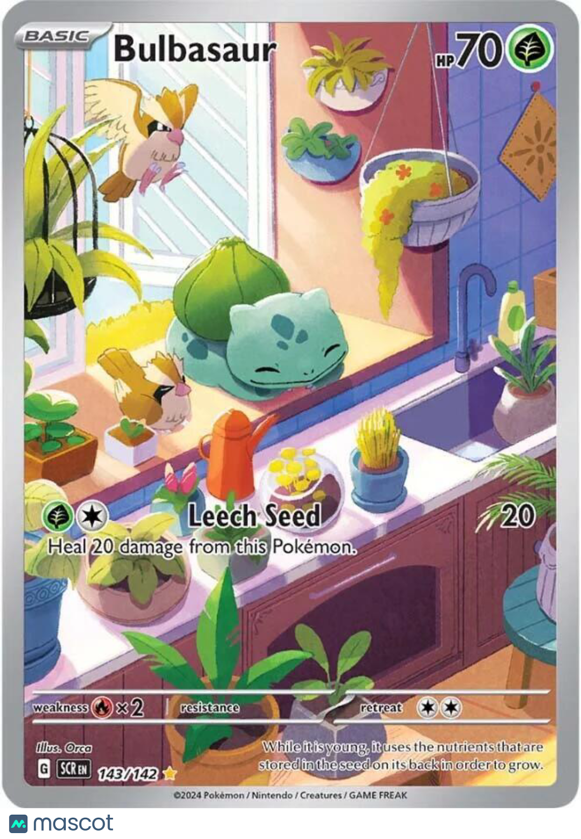 2024 Stellar Crown Bulbasaur Secret Rare #143/142