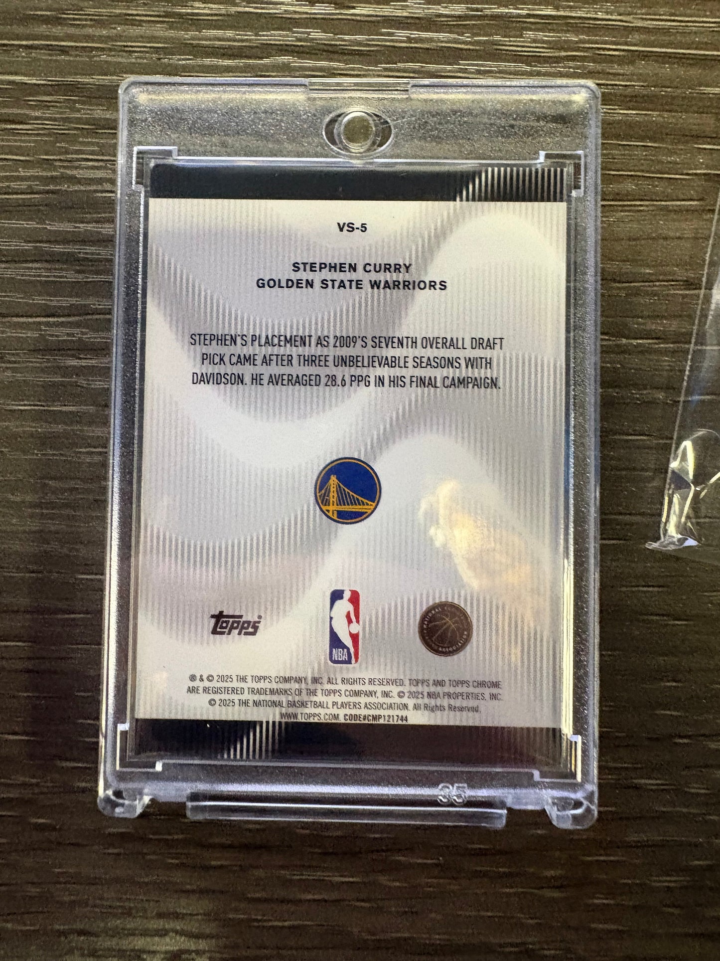 2025 Topps Chrome Voices Stephen Curry #VS-5 Black Checkerboard /10