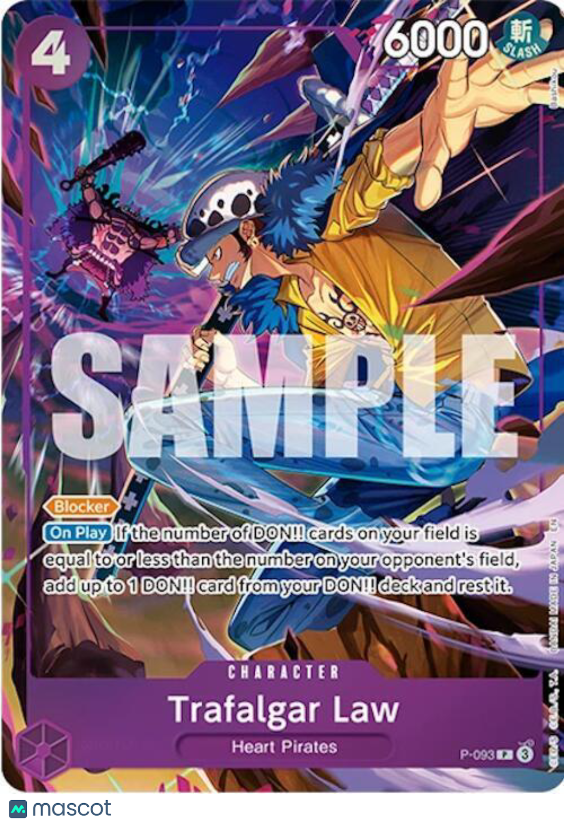 2023 One Piece Card Game Promo Trafalgar Law On Play Blocker Heart Pirates