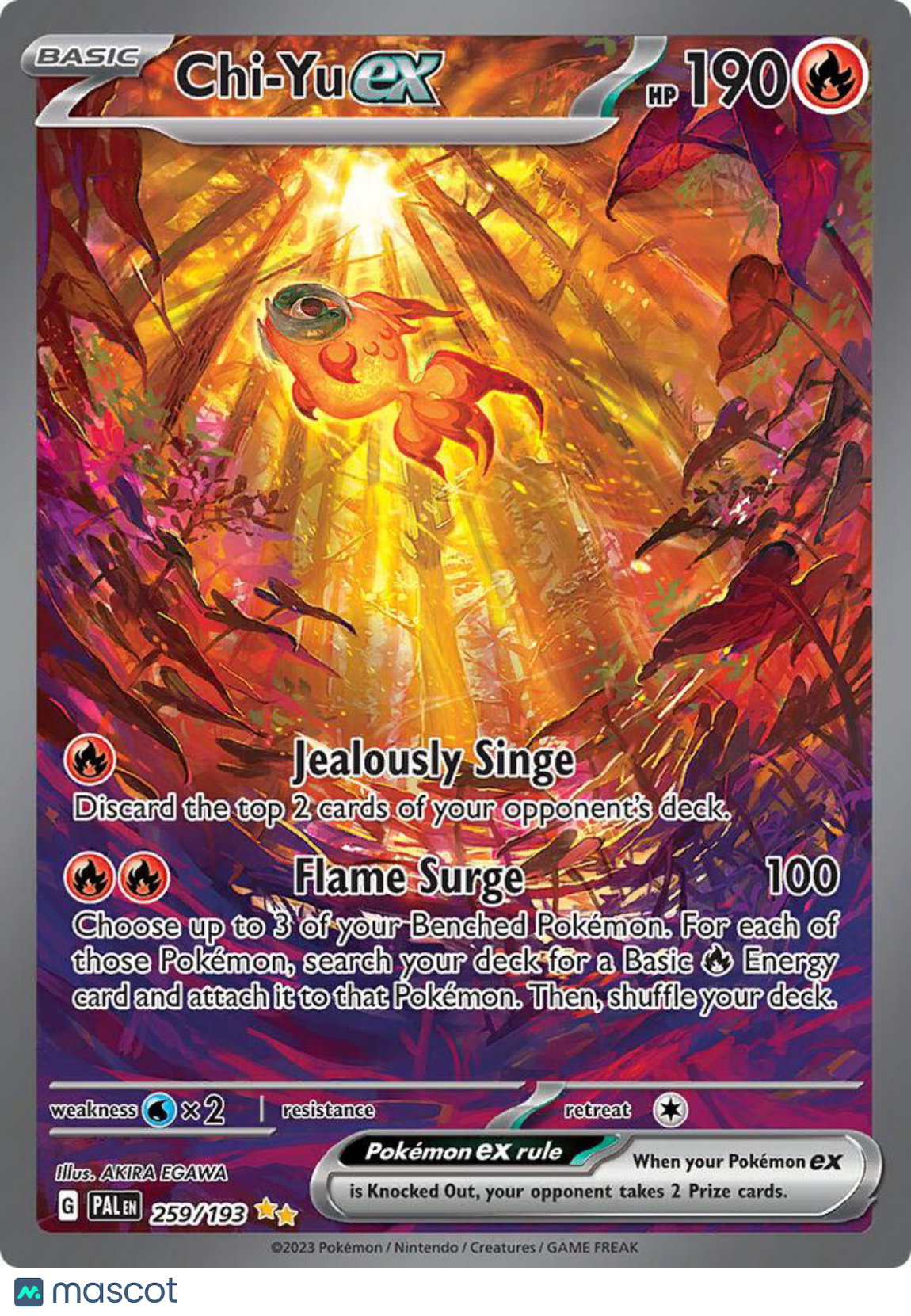 2023 Paldea Evolved Chi-Yu EX Holo Secret Rare #259/193