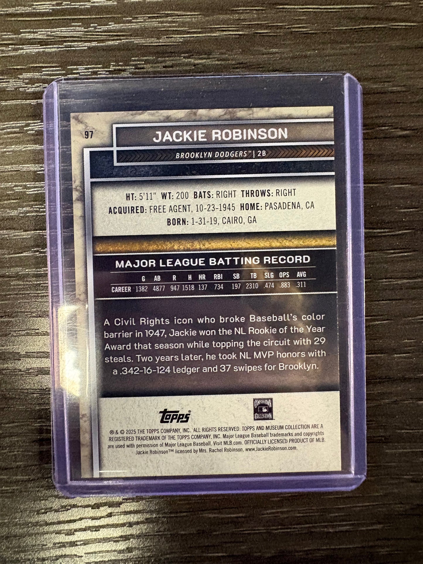 2025 Topps Museum Collection Jackie Robinson #97 /10