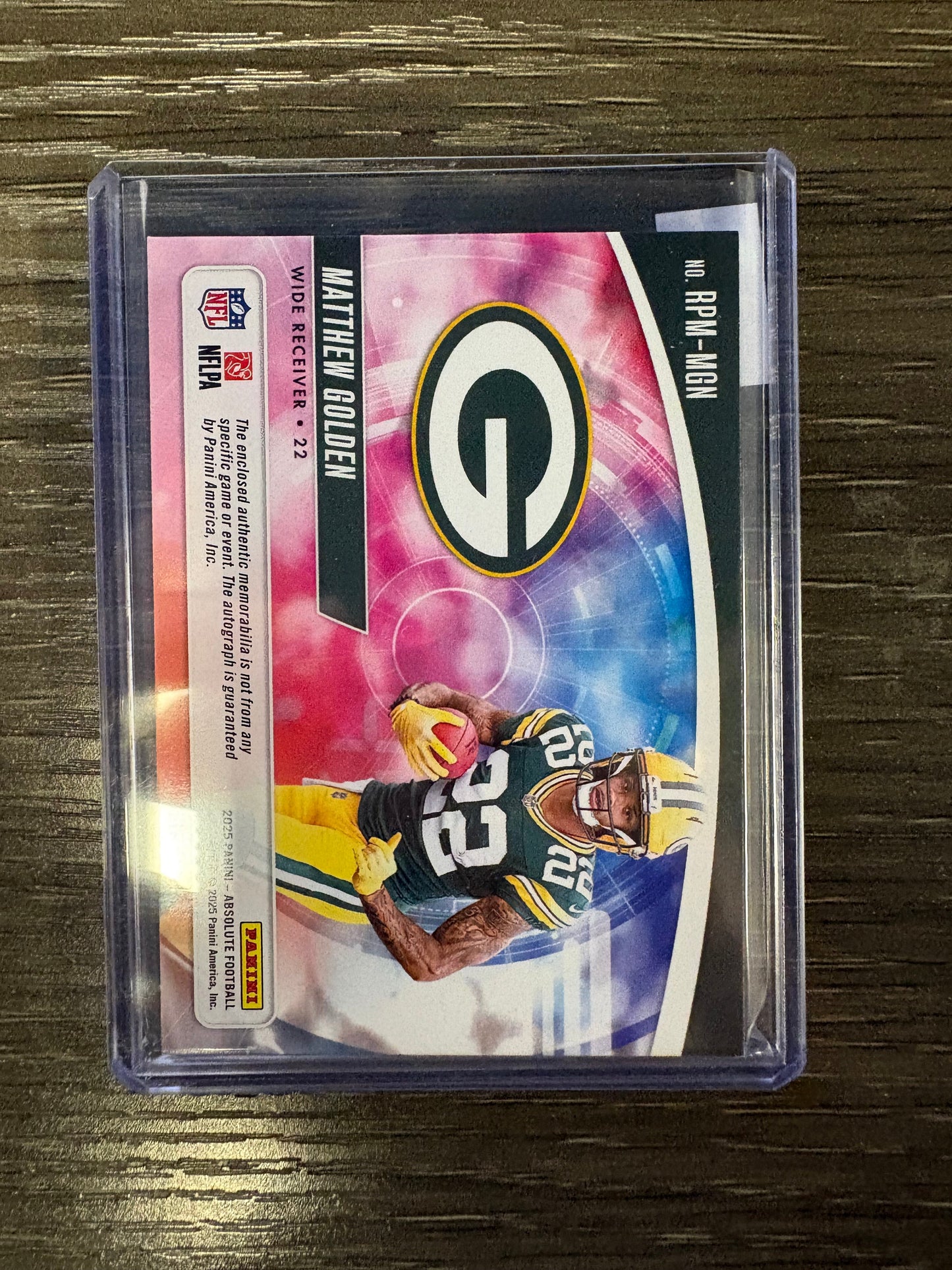 2025 Panini Absolute Rookie Premiere Matthew Golden #RPM-MGN /99 Rookie Premiere Material Autograph Triple Patch RC