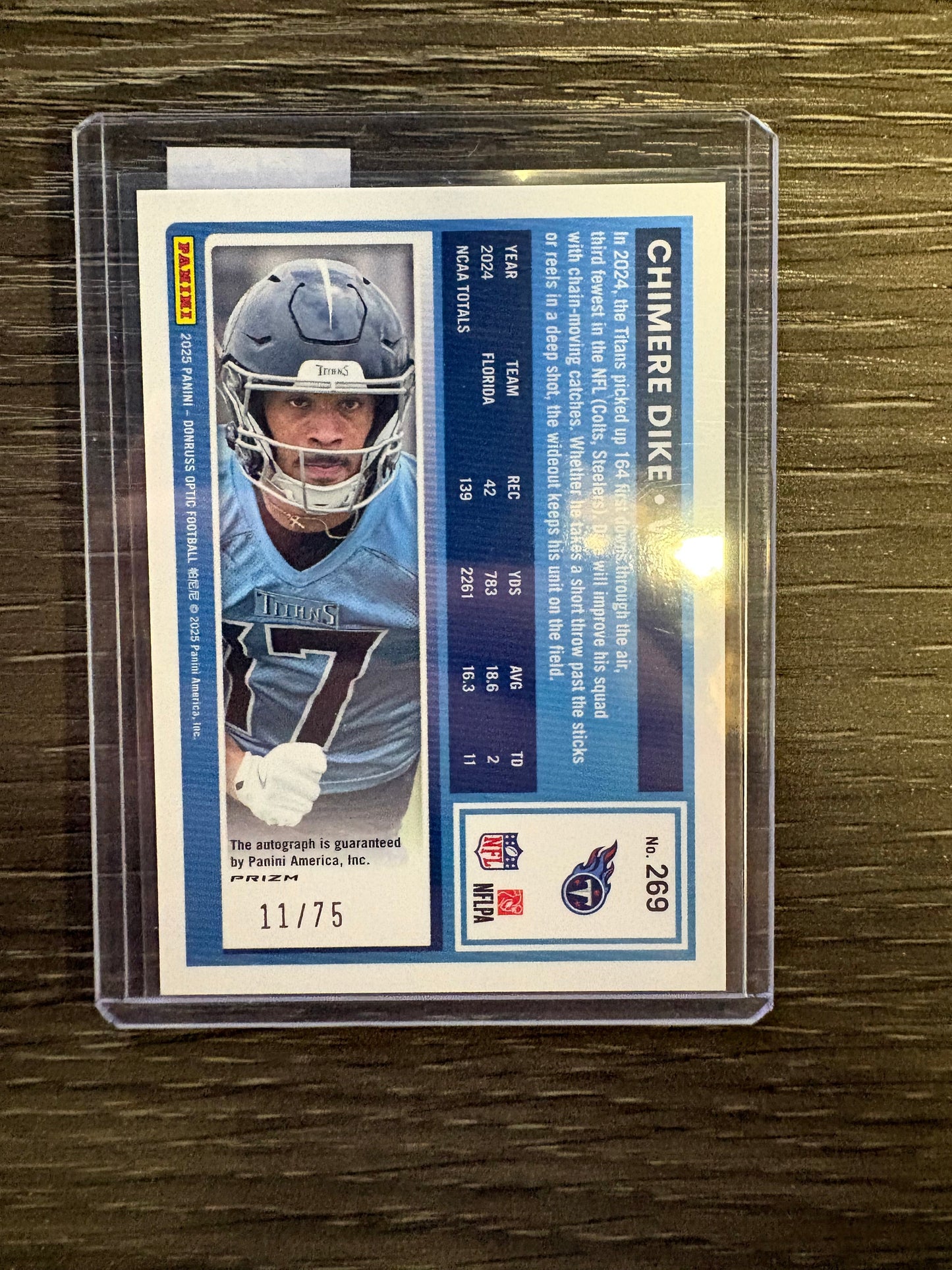 2025 Panini Donruss Optic Chimere Dike #269 Pink Velocity /75