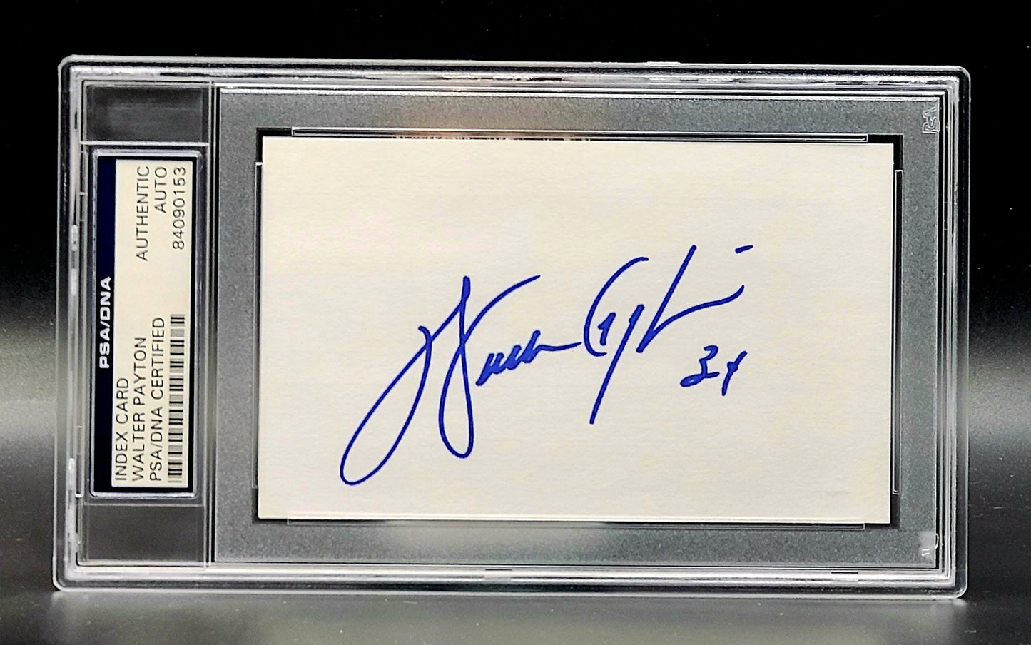 Walter Payton Signed Index Card PSA/DNA Certified