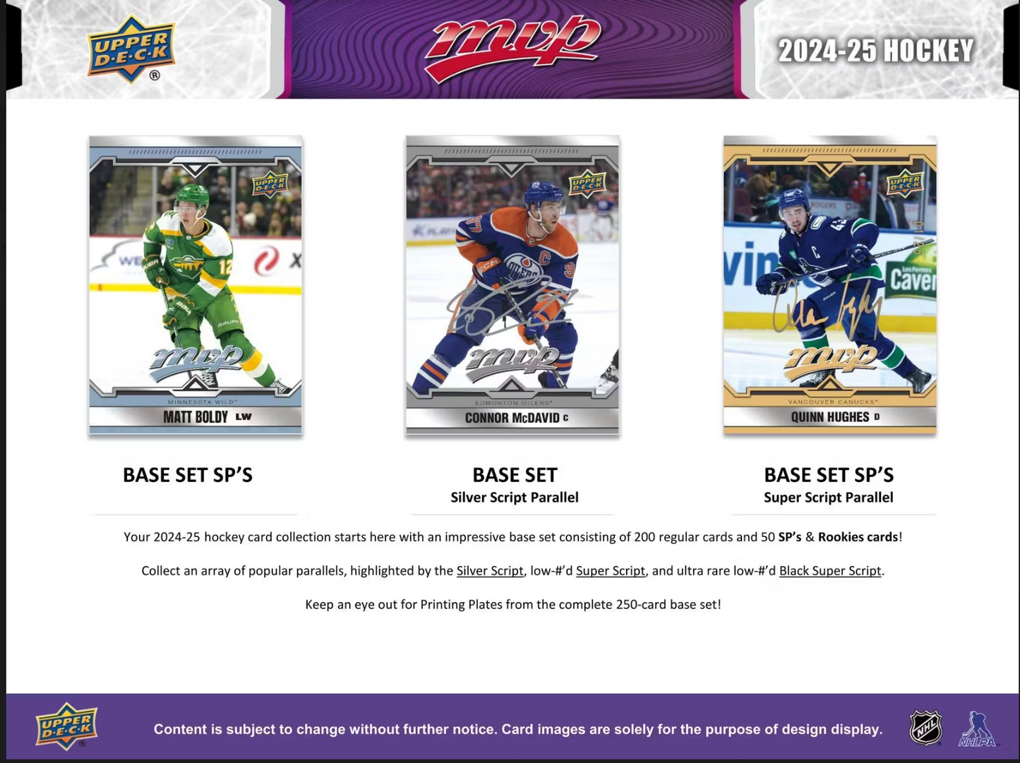 2024/25 Upper Deck MVP Hockey Hobby Box
