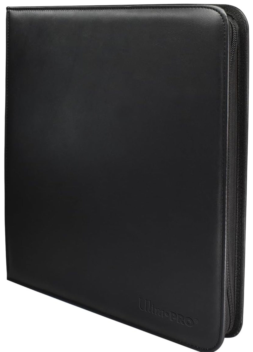 Vivid Black 12-Pocket Zippered PRO-BINDER® Album