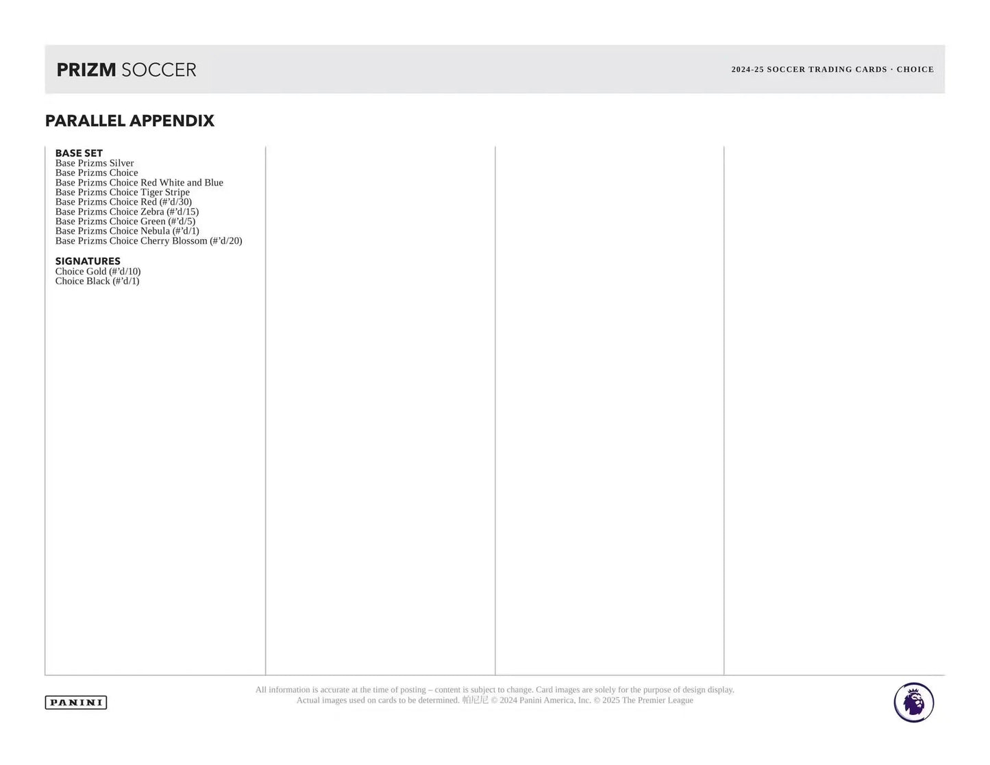 Panini - 2024/25 Prizm Premier League Football (Soccer) - Choice Box
