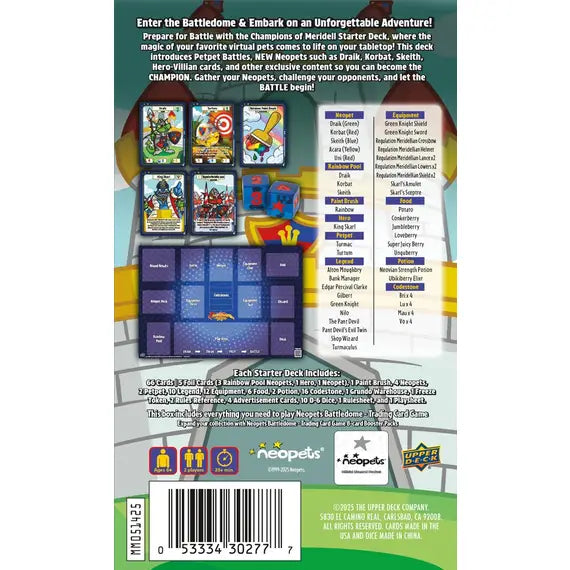 Upper Deck Neopets Battledome Champions of Meridell Starter Deck