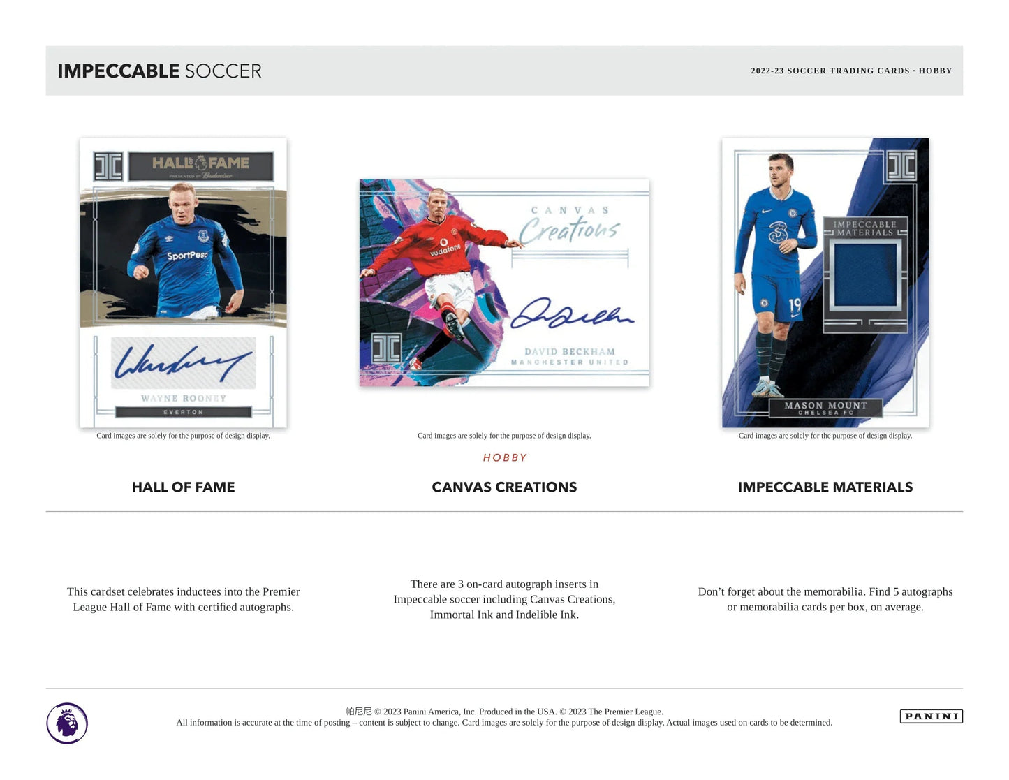 Panini - 2022/23 Impeccable Football (Soccer) - Hobby Box