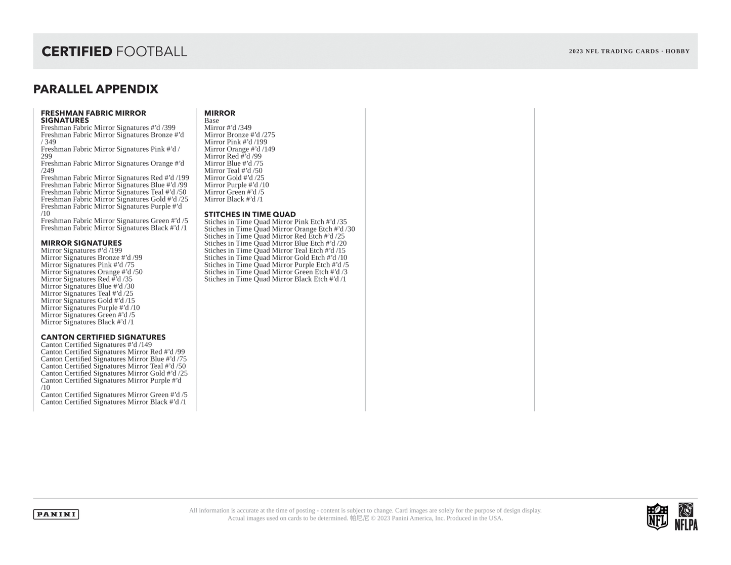 Panini - 2023 Certified American Football (NFL) - Hobby Box