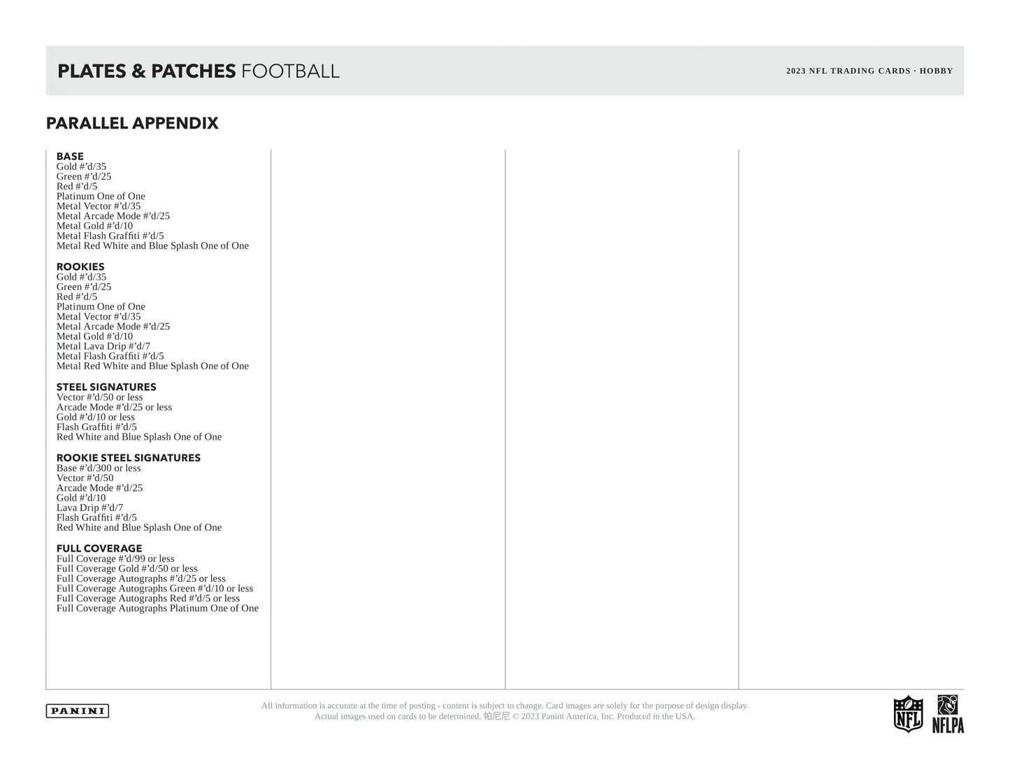 Panini - 2023 Plates & Patches American Football (NFL) - Hobby Box