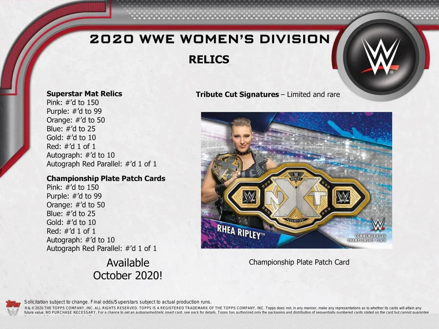 Topps - 2020 Women's Division WWE Wrestling - Hobby Box