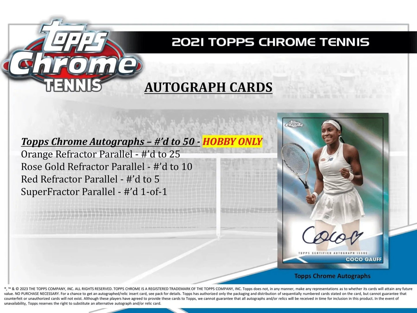 Topps - 2021 Chrome Tennis - Hobby Box