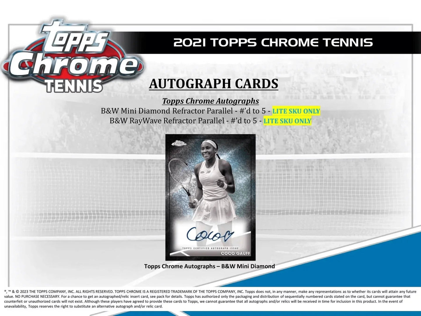 Topps - 2021 Chrome Tennis - Booster Pack