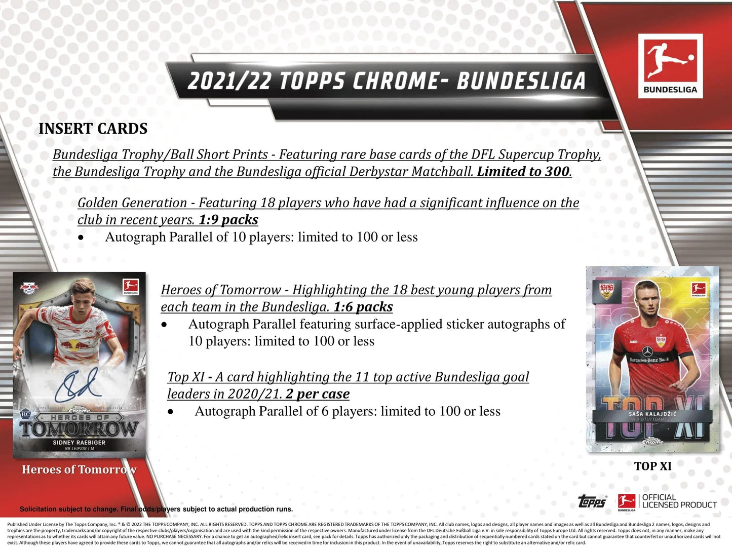 Topps - 2021/22 Chrome Bundesliga Football (Soccer) - Hobby Box