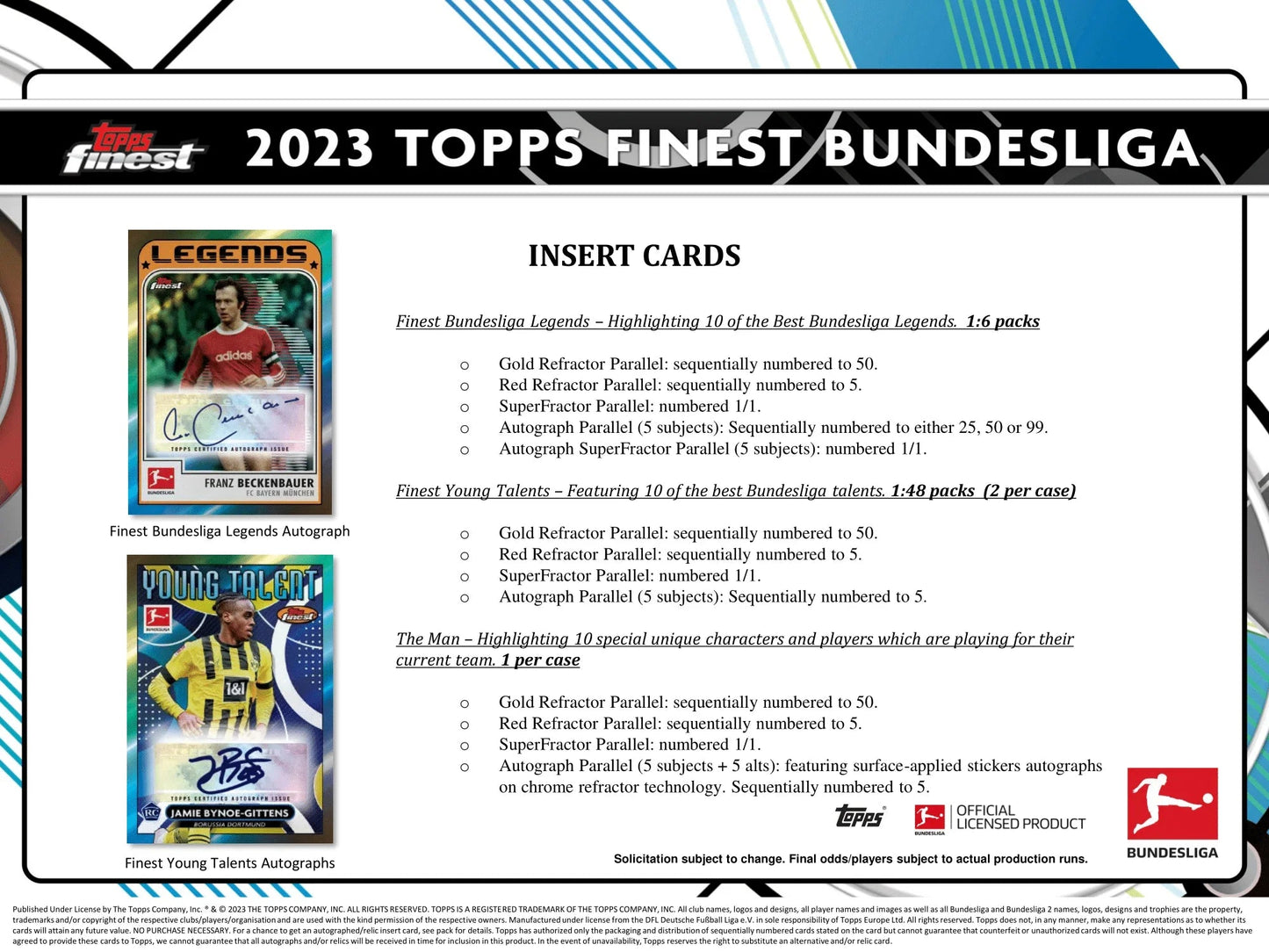 Topps - 2023 Finest Bundesliga Football (Soccer) - Hobby Box