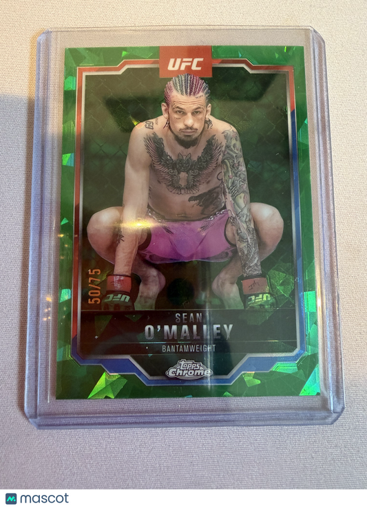 2024 Topps Chrome UFC Sean O'Malley Green Sapphire /75