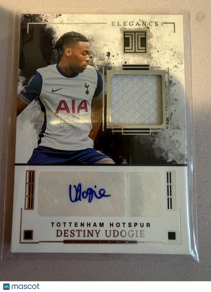 2025 Panini Impeccable Elegance Destiny Udogie #EJ-DU /49 Authentic Memorabilia Memorabilia