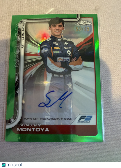 2025 Topps Formula 1 Chrome Sebastian Montoya #CA-SM Green /99