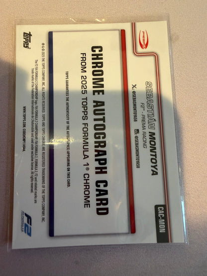 2025 Topps Formula 1 Chrome Sebastian Montoya #CA-SM Green /99