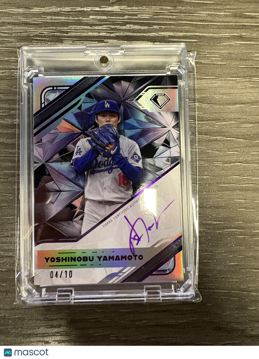 2025 Topps Diamond Icons Yoshinobu Yamamoto #WPA-YY /10 White Polychromatink Autograph Card