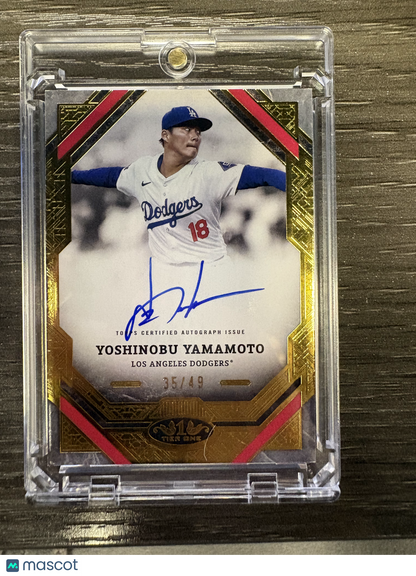 2025 Topps Tier One Yoshinobu Yamamoto #T1A-YY /49