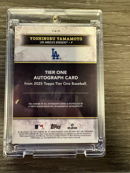 2025 Topps Tier One Yoshinobu Yamamoto #T1A-YY /49
