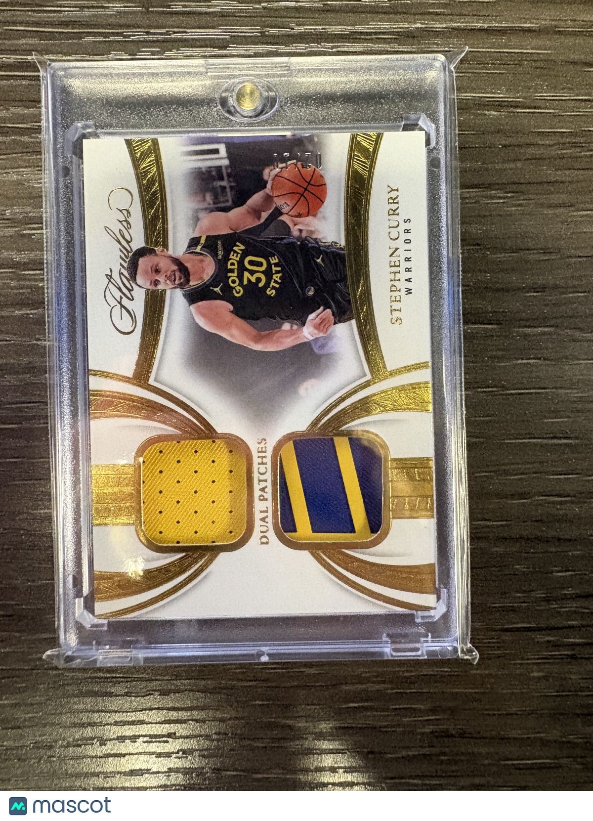 2025 Panini Flawless Stephen Curry #DP-SCY /10 Dual Patches