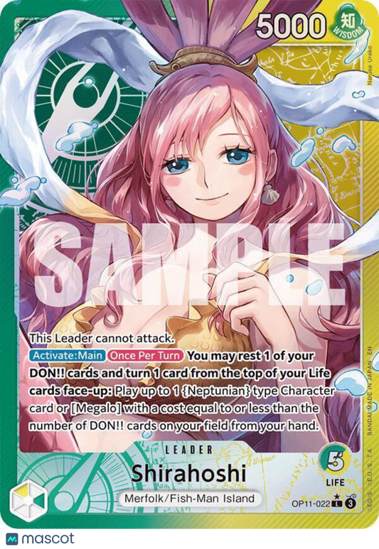 2025 Bandai One Piece TCG Scions of Erudition Shirahoshi Holo Leader Alternate Art