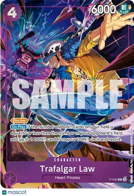 2023 One Piece Card Game Promo Trafalgar Law On Play Blocker Heart Pirates