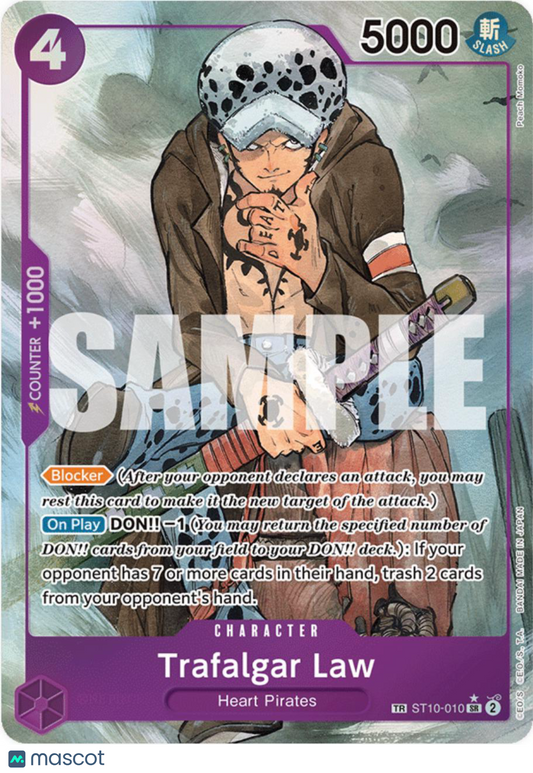 2023 One Piece TCG Ultimate Deck: Three Captains Trafalgar Law Foil On Play Blocker Heart Pirates