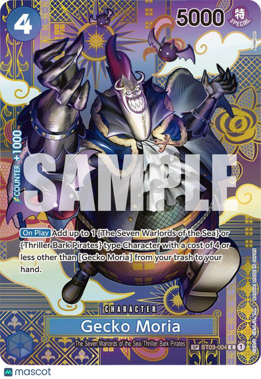 2023 One Piece Card Game Warlords of the Sea ST-03 Gecko Moria Holo Special ST03-004
