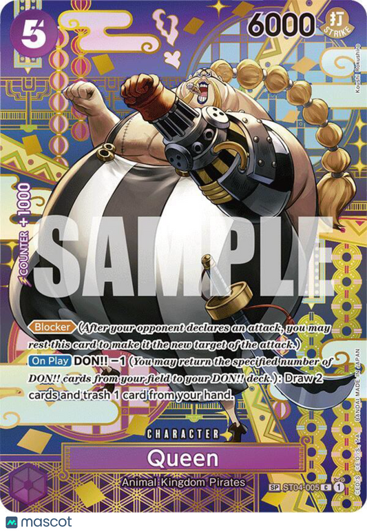 2023 Bandai One Piece Card Game ST-04 Animal Kingdom Pirates Queen Standard On Play Blocker