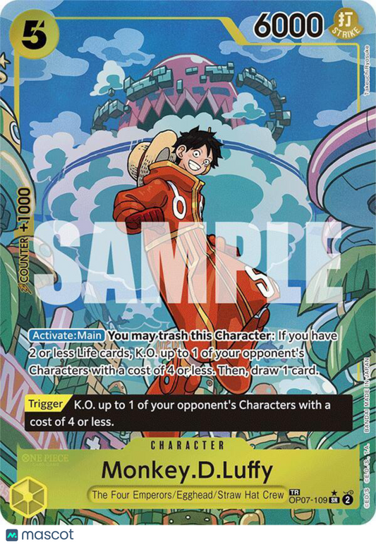 2024 One Piece Card Game 500 Years in the Future Monkey.D.Luffy Holo SR TR Treasure Rare Super Rare