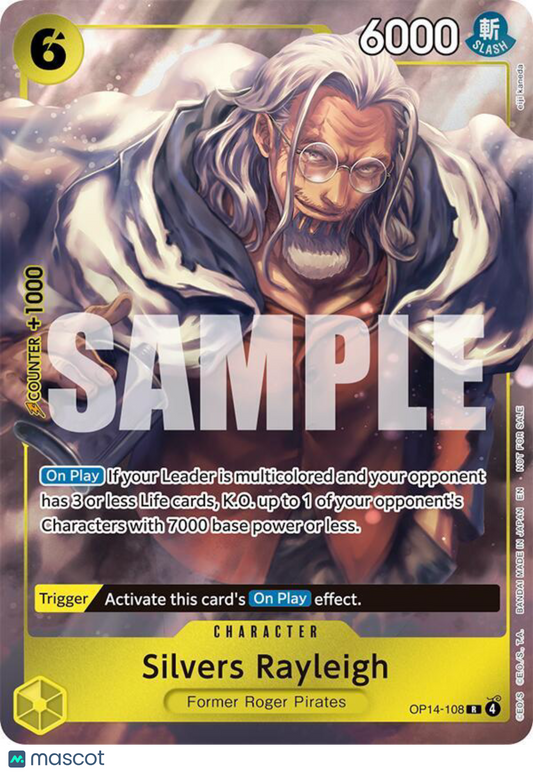 2023 Bandai One Piece Kingdoms of Intrigue Silvers Rayleigh Sample Promo