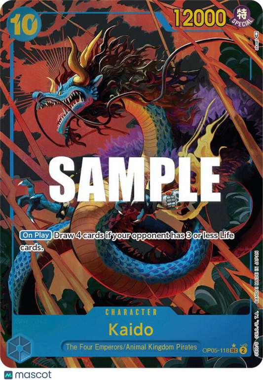 2023 One Piece Awakening of the New Era Kaido Holo Alternate Art Special Illustration Rare