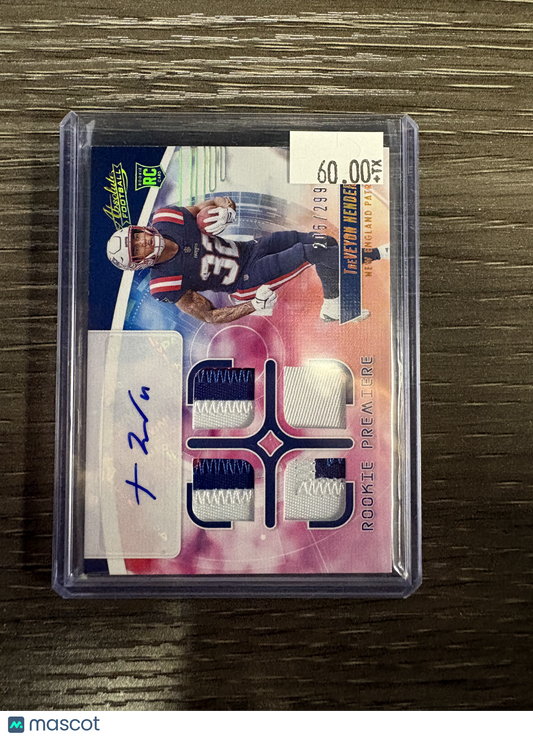 2025 Panini Absolute Football Rookie Premiere TreVeyon Henderson #RPM-THN /299 Quad Patch Rookie Premiere Materials RC