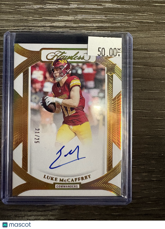2025 Panini Flawless Luke McCaffrey #RFS-LMY /25
