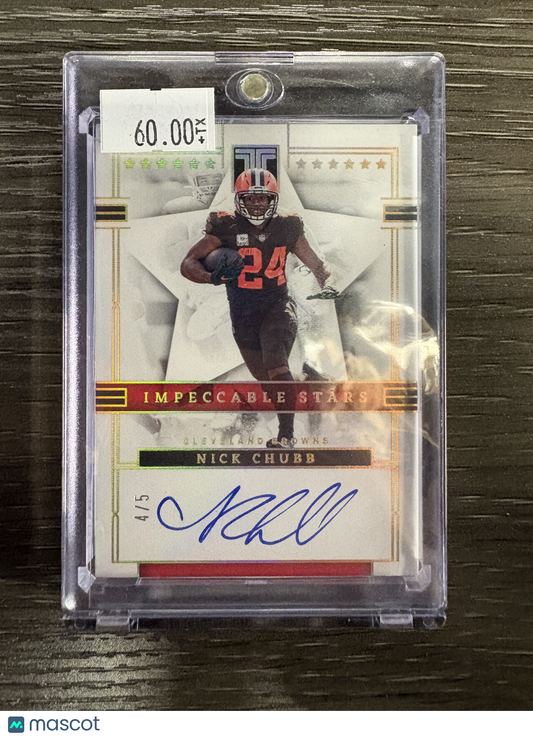 2023 Panini Impeccable Impeccable Stars Nick Chubb #6 /5