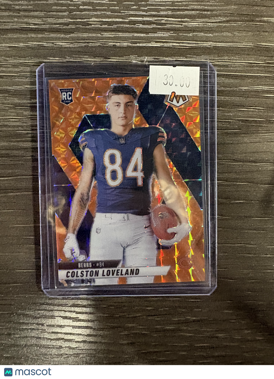2025 Panini Mosaic Football Colston Loveland #275 Orange Prizm /199 RC