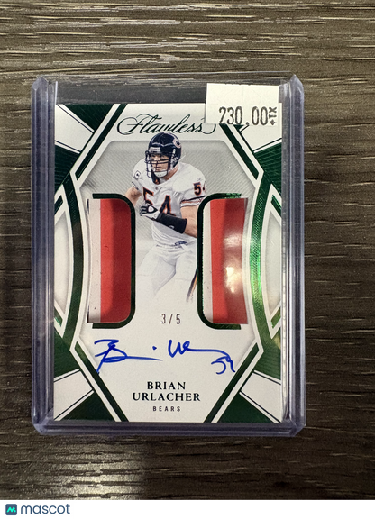 2025 Panini Flawless Brian Urlacher #DPA-BUR /5 Dual Patch Autographs