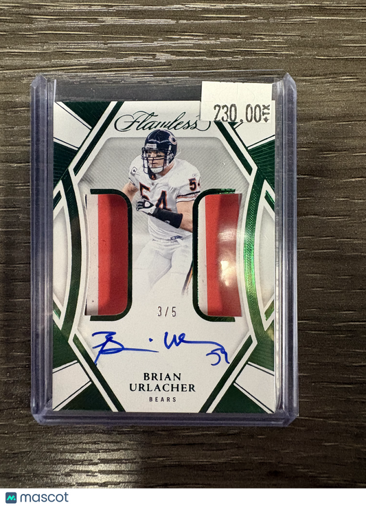 2025 Panini Flawless Brian Urlacher #DPA-BUR /5 Dual Patch Autographs