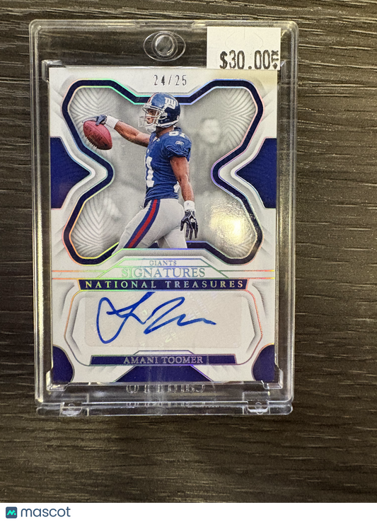 2023 Panini National Treasures Amani Toomer #SIG-ATO /25