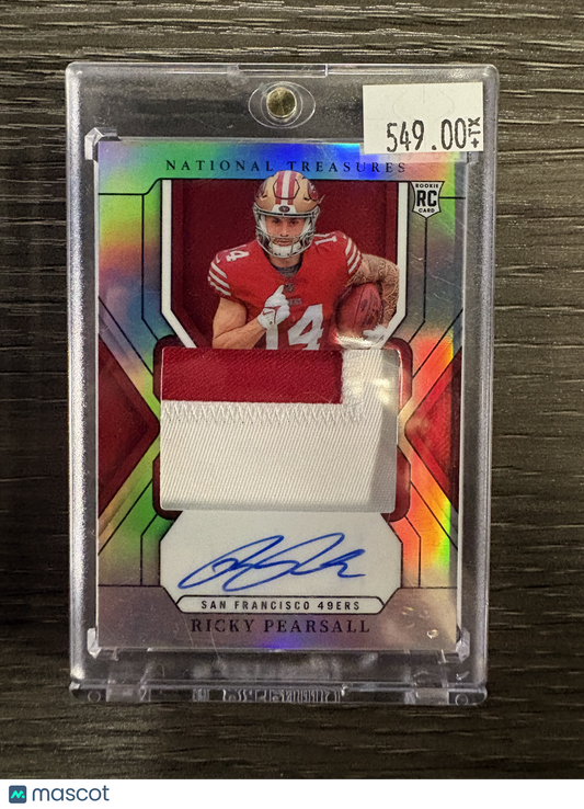 2025 Panini National Treasures Ricky Pearsall #164 /35 Patch RC Memorabilia