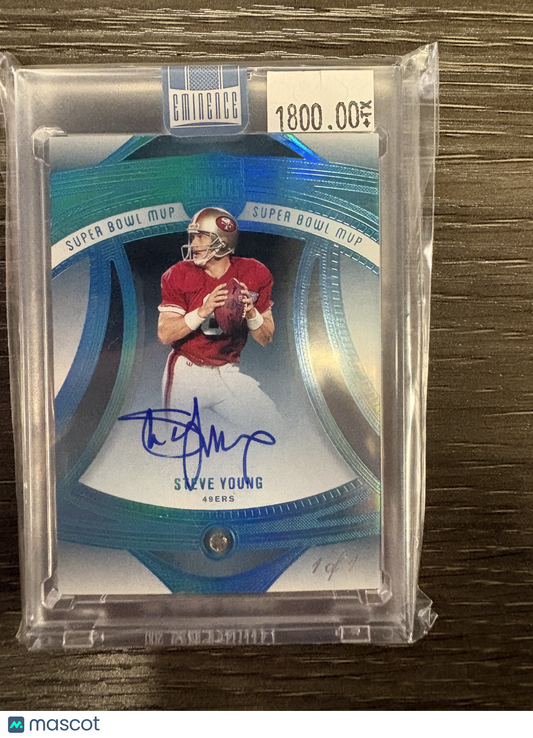 2025 Panini Eminence Football Steve Young #MVPOS-SYG Super Bowl MVP Diamond