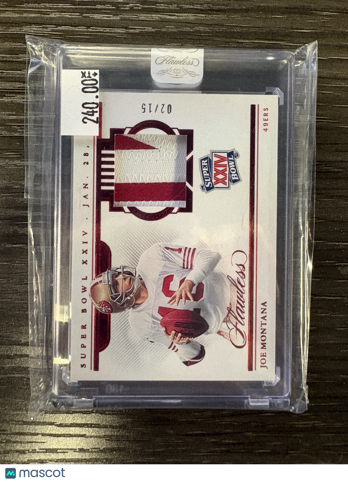 2023 Panini Flawless Joe Montana #SBS-JM Patch