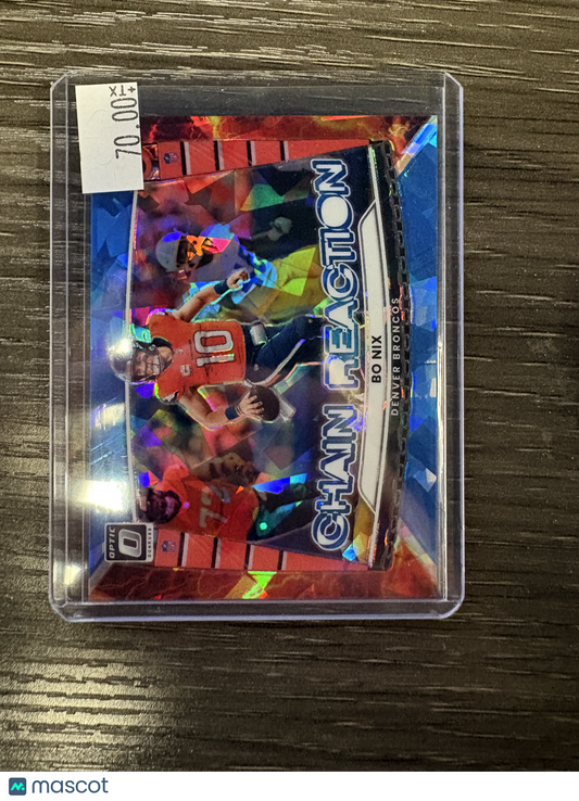 2025 Panini Donruss Optic Chain Reaction Prizm Bo Nix #8 /55