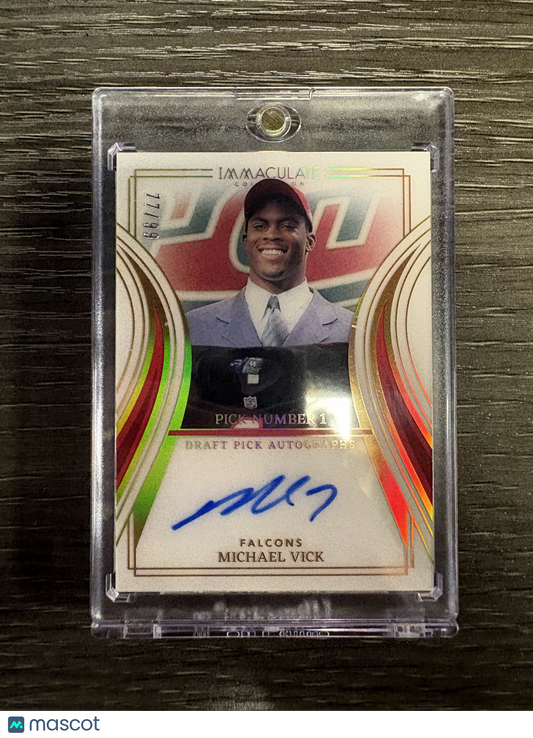 2023 Panini Immaculate Collection Draft Pick Autographs Michael Vick #DP-MVI /99 Draft Pick Autograph