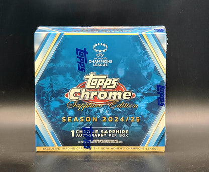 2024/25 Topps UEFA Women's Champions League Chrome Soccer Sapphire Edition Box