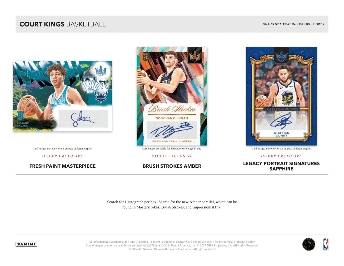Panini - 2024/25 Court Kings Basketball (NBA) - Hobby Box